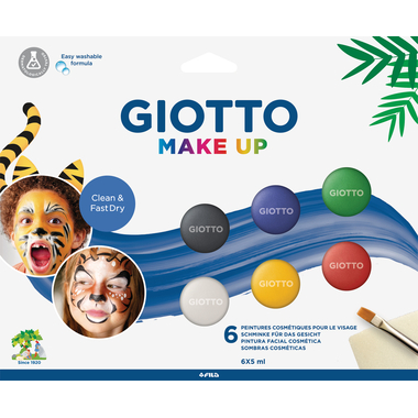 GIOTTO Schminkfarben Make-Up F476300 Basic Colours 5ml 6 Stück