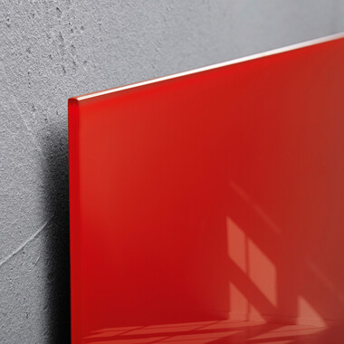 SIGEL Lavagna magnetico vetro GL114 rosso 480x480x15mm