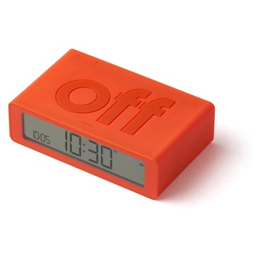 Lexon Digital Alarm Clock Flip Mini Orange