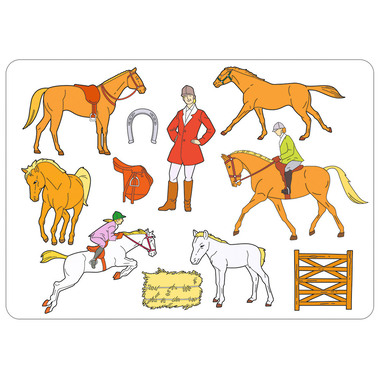 URSUS Schablonen Set 1 Princess 44100001 26.8x18.9x0.2cm 6 Stück