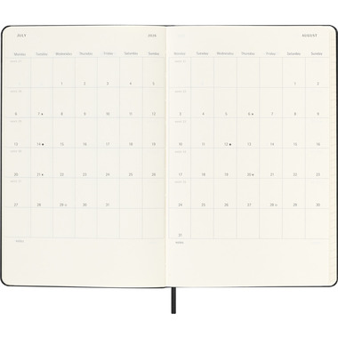 MOLESKINE Agenda settimanale note 25/26 8056999275396 18M foderato HC nero 13x21cm