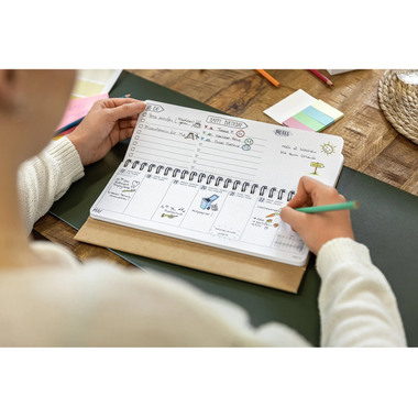 JOLIE Calendrier de table Pure 2027 7J901 1S/2P rainbow flow 30x15.4cm