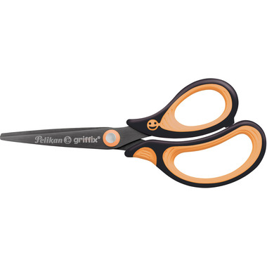 PELIKAN Schere spitz Griffix 819015 neon black, Rechtshänder
