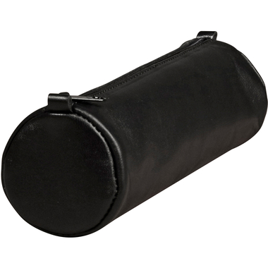 CLAIREFONTAINE Schlamperetui AgeBag 21x6cm 77016C schwarz, rund, Leder
