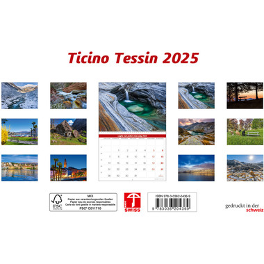 CALENDARIA Calendario 2025 783036204369 Ticino ML 40x31cm