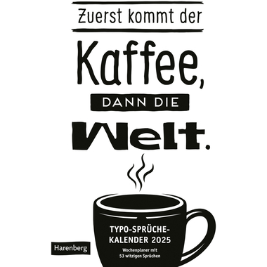 HARENBERG Agenda hebdomadaire 2025 3310134+25 Sprüche-Kalender DE 25x35.5cm