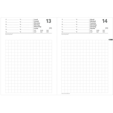 QUO-VADIS Agenda Impala Maor 2027 283027Q 1T/S noir ML 8.5x13cm