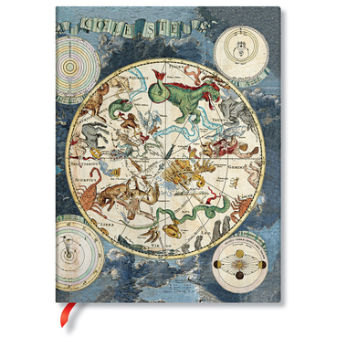 PAPERBLANKS Taccuino Flexis Planisphere FB5614-0 180×230mm, rigato, 176 p.