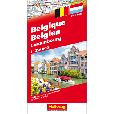 HALLWAG Carte routière 382831046 Benelux 1:250'000