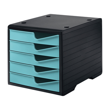 STYRO Styroswingbox 275-8430.529 schwarz/aqua 5 Schubladen