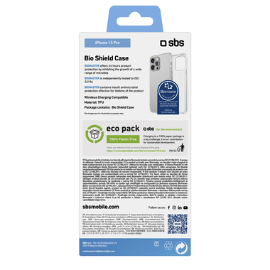 Coque souple, transparente et anti - microbes pour iPhone 13