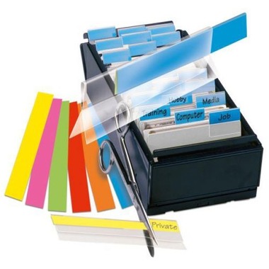 3L Index tabs 10x150mm 10502 5-colori, autoadesivo 5 pezzi