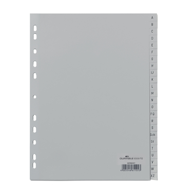 DURABLE Répertoires PP A4 650810 gris A-Z 24 pcs.