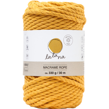 I AM CREATIVE Macrame Rope 6205.1 mustard, 5mm, 330g