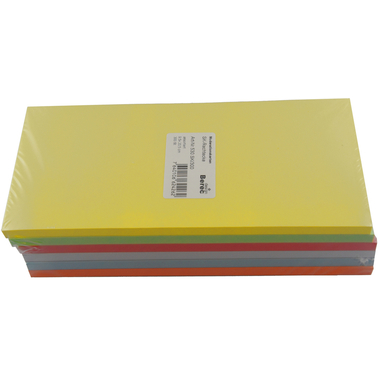 BEREC Karten 6-farbig ass. 530.SK300 Rechteck 205x95mm 300 Stk.