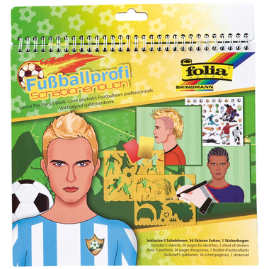 FOLIA Schablonenbuch Fussballprofi 41205 grand, 5 pcs., 36 pages
