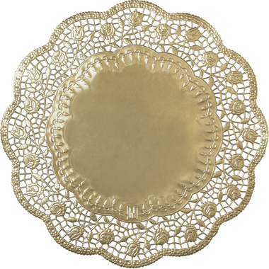 DEMMLER Tortenspitzen rund 3621390425 36cm, 4 Stück gold