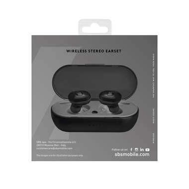 Auricolari True Wireless Stereo con tasto multifunzione per risposta/fine chiamata e gestione musica