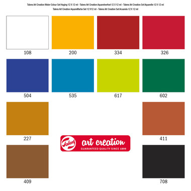 TALENS Aquarellfarbe Set 9022012M Art Creation, 12 x12ml
