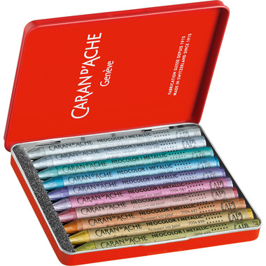 CARAN D'ACHE Crayons de cire Neocolor 1 7004.310 10 couleurs box métal
