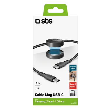 Cavo USB-C-USB-C antigroviglio con supporto magnetico