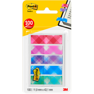 POST-IT Index Standard 43,2x11,9mm 684-PLD5 Karo 5x20 fogli