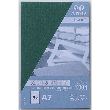 ARTOZ Cartoline 1001 A7 107136143 220g, racing green 5 fogli
