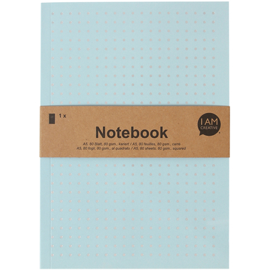 I AM CREATIVE Notizbuch A5 MAA4005.13 hellblau 80 Seiten