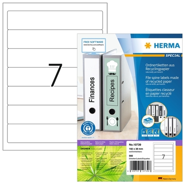HERMA Etiquettes 192x38mm 10739 recycling 560 pcs.