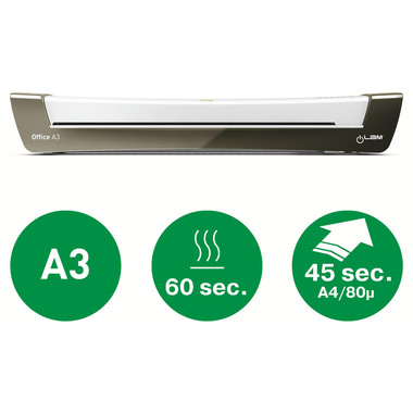 LEITZ Plastificatrice iLAM Office A3 72530084 argento/bianco