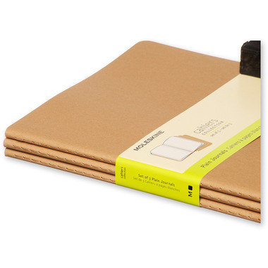 MOLESKINE Cahier XL 25x19cm 506-9 en blanc, natur 3 pcs.
