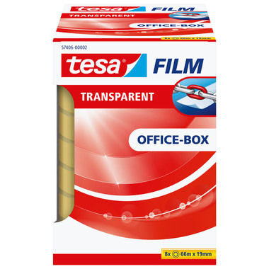 TESA Klebeband transp.Box 66mx19mm 574060000 8 pezzi