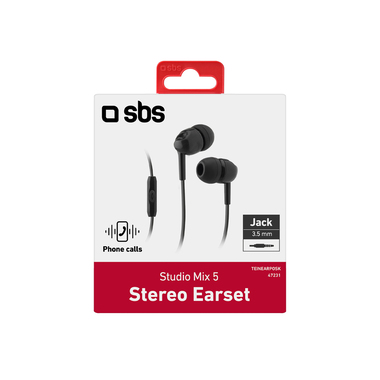 In-ear stereo earphones with built-in microphone