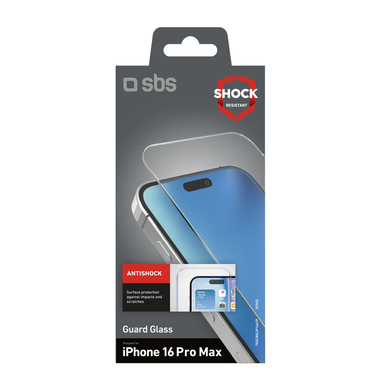 Tempered glass protective screen for iPhone 16 Pro Max | SBS