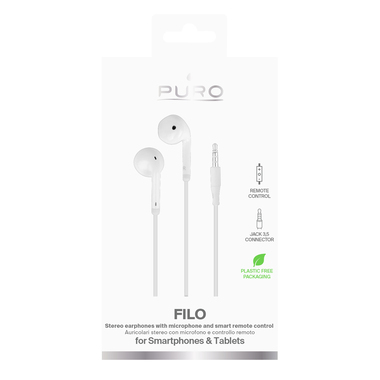 Puro Auricolare Stereo, Jack 3,5mm, Microfono