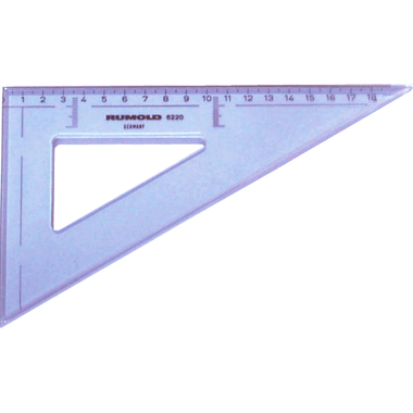 RUMOLD Equerre à dessin 18cm 6220 60° gris