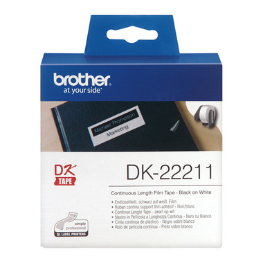 PTOUCH Support pap.cont. 29mmx15.24m DK-22211 QL-500/550 flim blanc rouleau