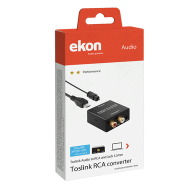 Convertitore audio Toslink a RCA e jack | Ekon