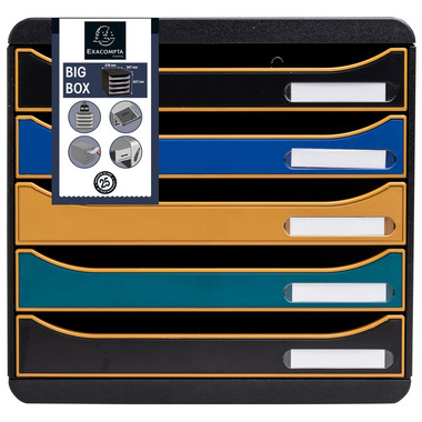 EXACOMPTA Schubladenbox NeoDeco A4+ 309505D multicolor 5 Schubladen