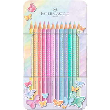 FABER-CASTELL Crayon Sparkle 201910 12 couleurs, pastel