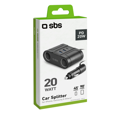 Car Splitter with USB-C, USB | SBS