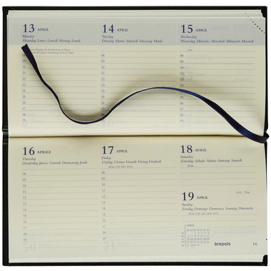 BREPOLS Agenda Breprint Lima Kul. 2027 0.074.1255 1W/2S schwarz 16.6x8.1cm