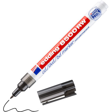 EDDING Marker 8500RW CD/DVD/BD 1mm 8500-1 black non-perm.