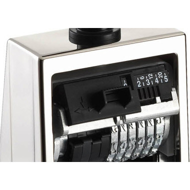 REINER Timbro numeri caratt 5,5mm 53 11 nero/argento