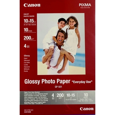 CANON Glossy Photo Paper 10x15cm GP5014x6 InkJet, Everyday 200g 10 fogli
