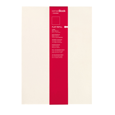 TRANSOTYPE senseBook FLAP REFILL A4 75510401 rigato, L, 135 fogli beige