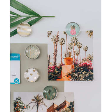 I AM CREATIVE Calamita natura Let`s Organize MAA4035.61 Vetro, 3x1cm 6 pezzi