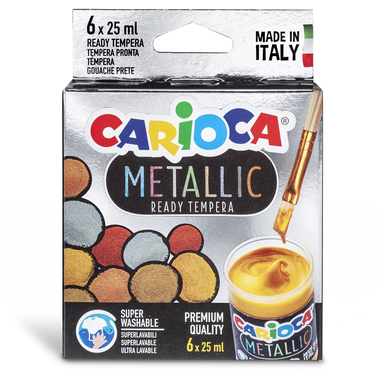 CARIOCA règle Metallic 6x25ml KO026