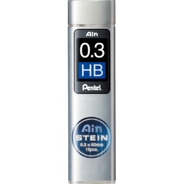PENTEL Bleistiftmine AINSTEIN 0.3mm C273-HBO schwarz/15 Stück HB