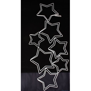 ROOST Sostegno photo. Stella 46cm 768292-S 11 Clips, argento, bianco